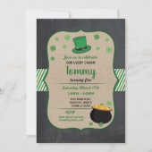 St Patricks Day verjaardagsfeestje uitnodigen Sham Kaart (Voorkant)