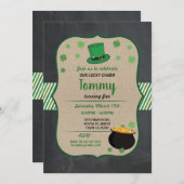 St Patricks Day verjaardagsfeestje uitnodigen Sham Kaart (Voorkant / Achterkant)