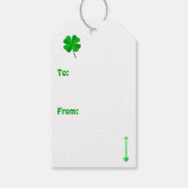 St. Patrick's Day Verjaardagstaart Aangepaste Kaar Cadeaulabel (Achterkant)