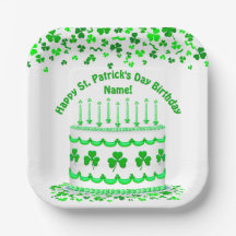 St. Patrick's Day Verjaardagstaart Aangepaste Kaar
