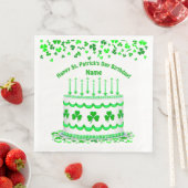 St. Patrick's Day Verjaardagstaart Aangepaste Kaar Servet (Insitu)