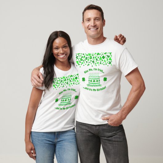 St. Patrick's Day Verjaardagstaart Aangepaste Kaar T-shirt (Unisex)