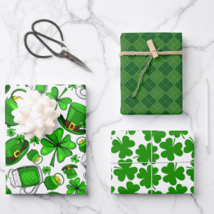 St. Patrick's Day-verpakkingspapier set van 3 Inpakpapier Vel