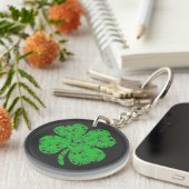 St Patricks Day Video Game Controller Shamrock Sleutelhanger (Voorkant Rechts)
