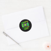 St Patrick's Day Videospel Gamer Shamrock Boys Me Ronde Sticker (Envelop)