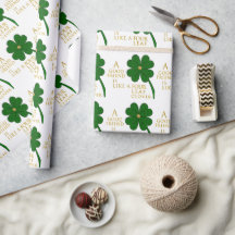 St. Patrick's Day Vier Leaf Clover Friends Pattern