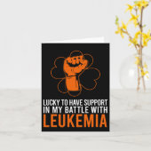 St Patricks Day Vier Leaf Clover Leukemie Awarenes Kaart (Gele Bloem)