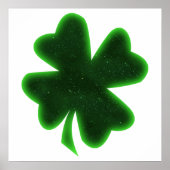 St. Patrick's Day Vier Leaf Clover Poster (Voorkant)