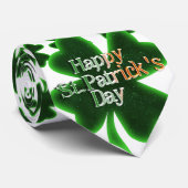 St. Patrick's Day Vier Leaf Clover Stropdas (Opgerold)