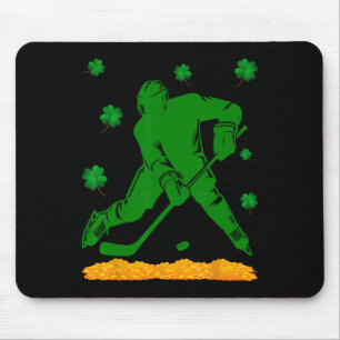 St Patricks Day Vierbladige Klaver - Lucky Hockey Muismat