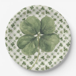 St. Patrick's Day Vierbladige Klaver Papieren Bordje