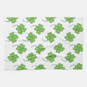 St. Patricks Day Vierbladige Klaver Theedoek (Horizontaal)