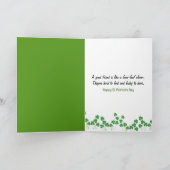 St. Patrick's Day Vierbladige klavers Feestdagen Kaart (Binnen)