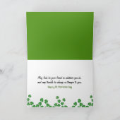 St. Patrick's Day Vierbladige klavers in de hand Feestdagen Kaart (Binnen)