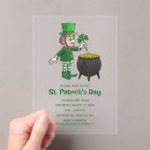 St. Patrick's Day vieren Acryl Uitnodigingen (Insitu (Draagbaar))