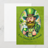 St. Patrick's Day-viering - een toost op geluk (Voorkant / Achterkant)