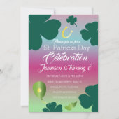 St. Patrick's Day Viering Klaver Glitter Kaart (Voorkant)