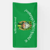 St Patrick's Day Viering Leprechaun Spandoek (Verticaal)
