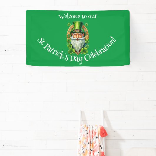 St Patrick's Day Viering Leprechaun Spandoek (Insitu)