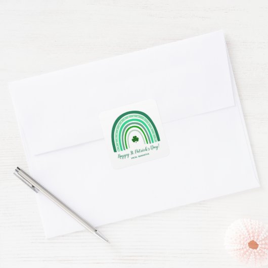 St Patrick's Day Vierkante Sticker (Envelop)