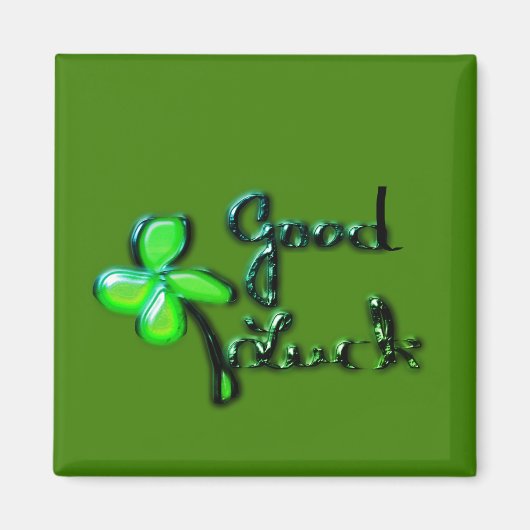 St. Patrick's Day ‎ vierledige klaver Magneet (Voorkant)