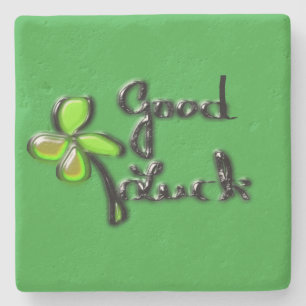 St. Patrick's Day vierledige klaver Stenen Onderzetter