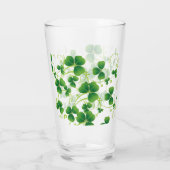 St. Patricks Day Vine & Shamrock Clovers Glas (Achterkant)