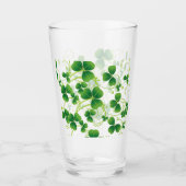St. Patricks Day Vine & Shamrock Clovers Glas (Voorkant)