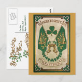 St. Patricks Day Vintage Ansichtkaart Briefkaart (Voorkant / Achterkant)