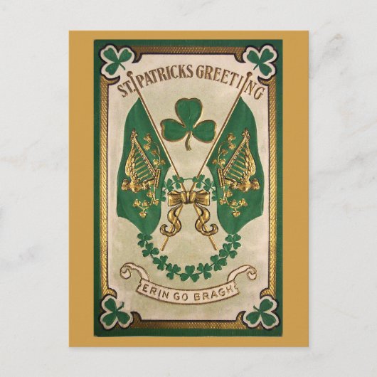 St. Patricks Day Vintage Ansichtkaart Briefkaart (Voorkant)