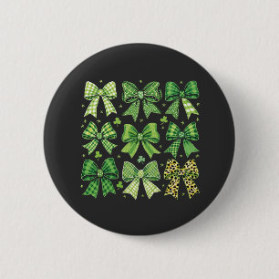 St. Patrick's Day Vintage Boog Kokette Ronde Button 5,7 Cm