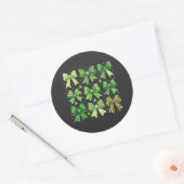 St. Patrick's Day Vintage Boog Kokette  Ronde Sticker (Envelop)