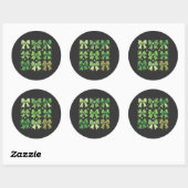 St. Patrick's Day Vintage Boog Kokette  Ronde Sticker (Vel)