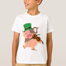 St Patrick's Day violiste varken Kinderen T-shirt