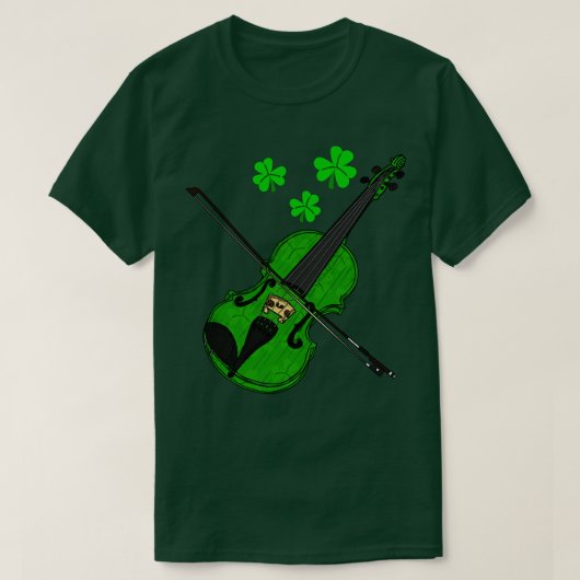 St Patrick's Day vioolspeler vioolspeler violist T-shirt (Design voorkant)