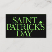 St. Patrick's Day Visitekaartje (Achterkant)
