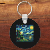 St Patricks Day Vist Ierse kabouter Starry Ni Sleutelhanger (Voorkant)