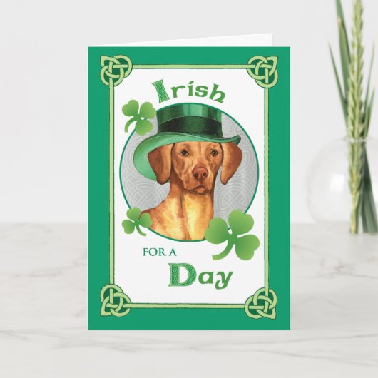St. Patrick's Day Vizsla Kaart (Voorkant)