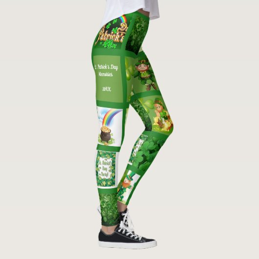 St. Patrick's Day voegt 9 Foto's Green Layout Fun  Leggings (Rechts)