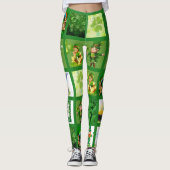 St. Patrick's Day voegt 9 Foto's Green Layout Fun  Leggings (Voorkant)