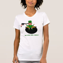 St Patrick's Day Voel je Lucky Womens T-shirt