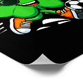 St. Patrick's Day voetbal klavertje sport Patrick' Poster (Hoek)
