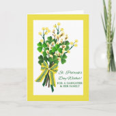 St. Patrick's Day voor dochter en gezin Kaart (Voorkant)