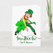 St. Patrick's Day voor papa en stiefmoeder, Leprec Kaart (Voorkant)