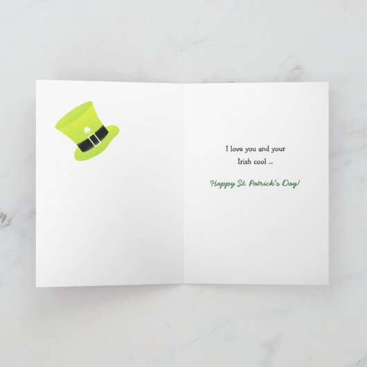 St. Patrick's Day voor vriendje - Black Cat in Pet Kaart (Binnen)