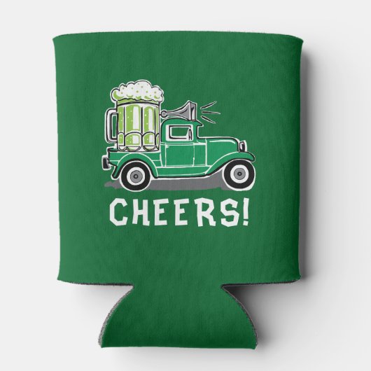 St Patrick's Day  Vrachtwagen Groen Bier Blikjeskoeler (Achterkant)