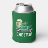 St Patrick's Day Vrachtwagen Groen Bier Blikjeskoeler (Blikje Achterkant)