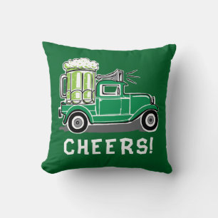 St Patrick's Day Vrachtwagen Groen Bier Kussen