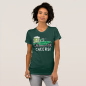 St Patrick's Day  Vrachtwagen Groen Bier T-shirt (Voorkant volledig)