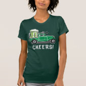 St Patrick's Day  Vrachtwagen Groen Bier T-shirt (Voorkant)